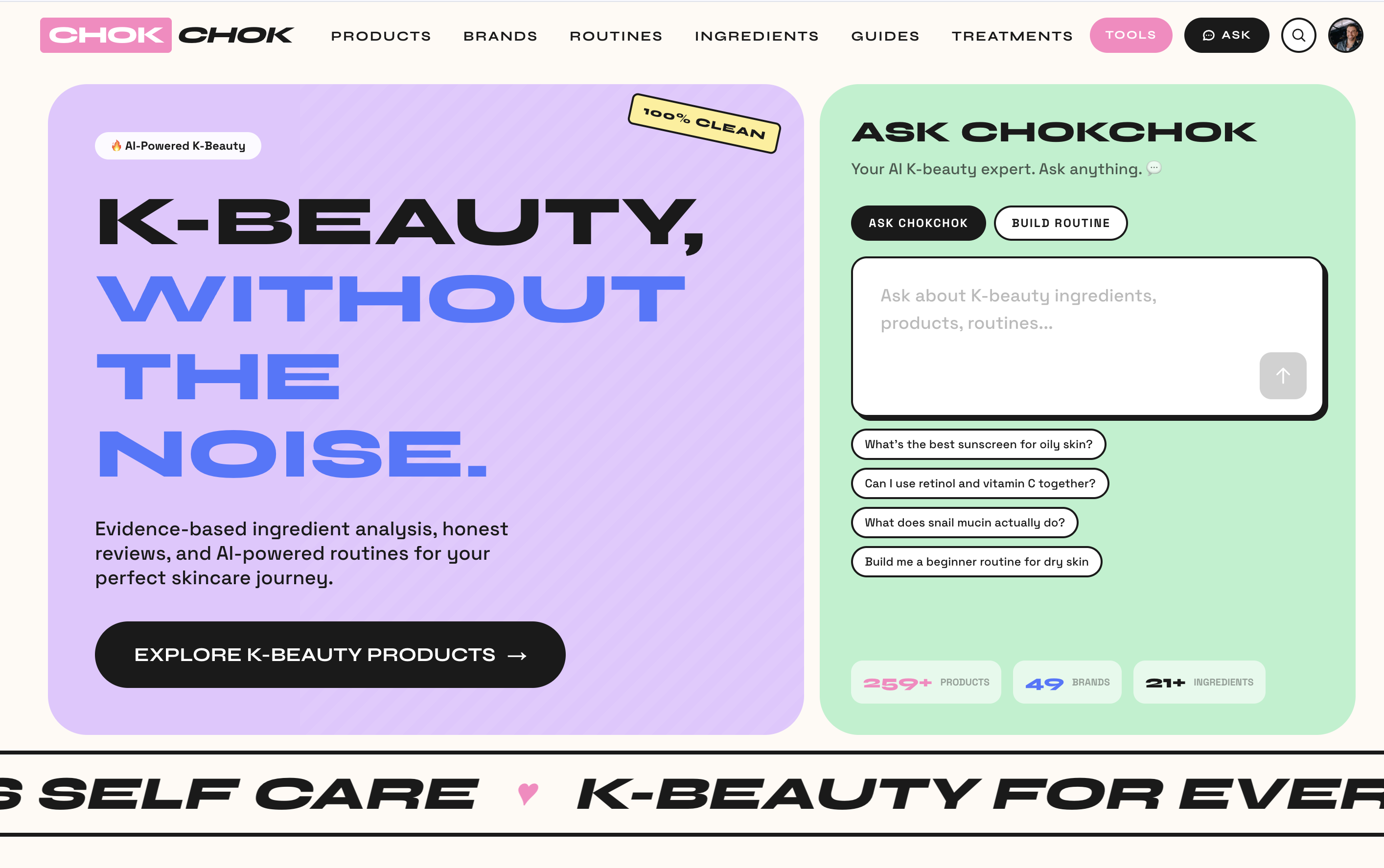 Preview of ChokChok — K-Beauty, Without the Noise